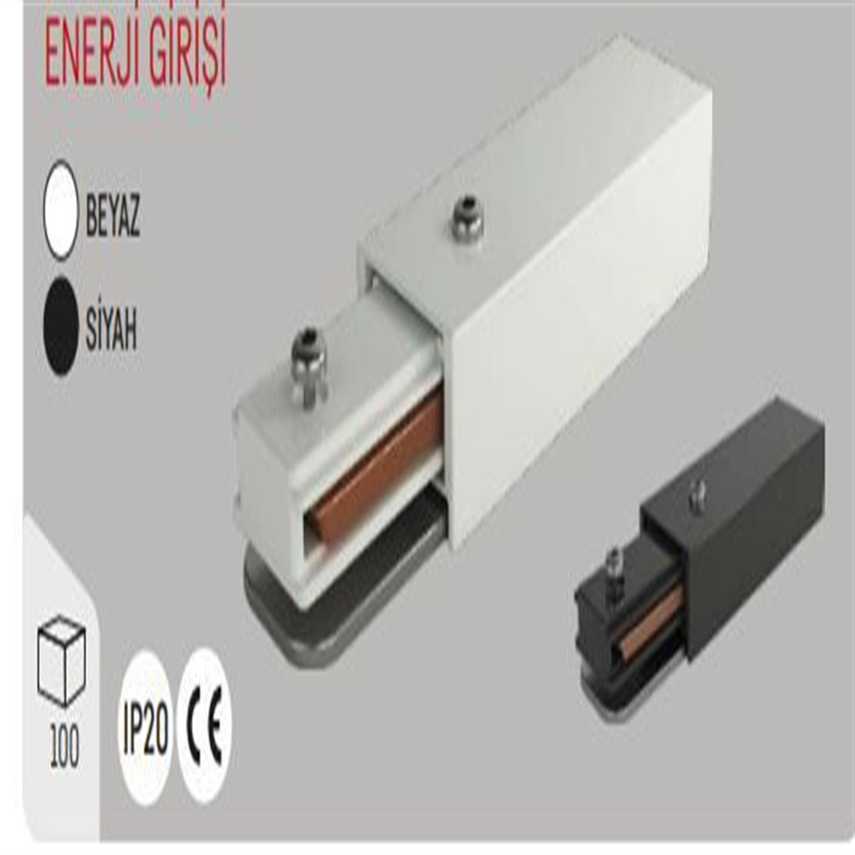 MONOFAZE PVC RAY ENERJİ GİRİŞİ SİYAH 1